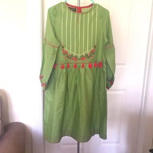 Pakistani/Indian green kurti Eid Kameez
